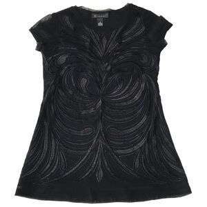 INC International Concepts Black Textured Dress